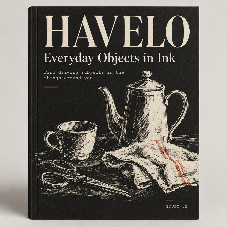 Everyday Objects in Ink — cover design preview.